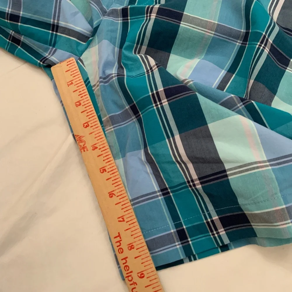 Brooks Brothers Shorts Men’s Size 32 Blue Plaid Chino Beach Boat Preppy Golf New